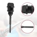 Uxcell 2pcs 18mm Motorcycle Engine Oil Tank Level Gauge Cap Filler Dipstick Black Plastic For Gy6 125