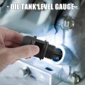 2pcs 18mm Motorcycle Engine Oil Tank Level Gauge Cap Filler Dipstick Black Plastic For Gy6 125