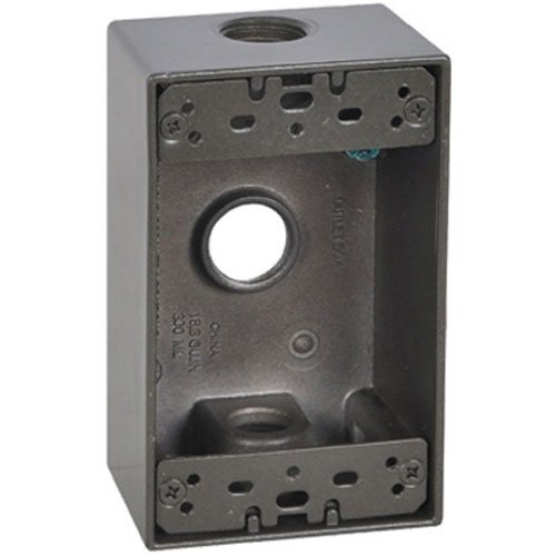Master Electrician Fsb50-3-br Weatherproof 1 Gang Rectangular Outlet Box