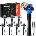 A-premium Set Of 8 Ignition Coil Pack And Iridium Spark Plugs Compatible With Land Rover Range 2004-2005 Bmw X5 M5 2000-2003