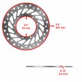 Caltric Front And Rear Brake Disc Set With Sintered Pads For Honda Crf450x 2005 2006 2007