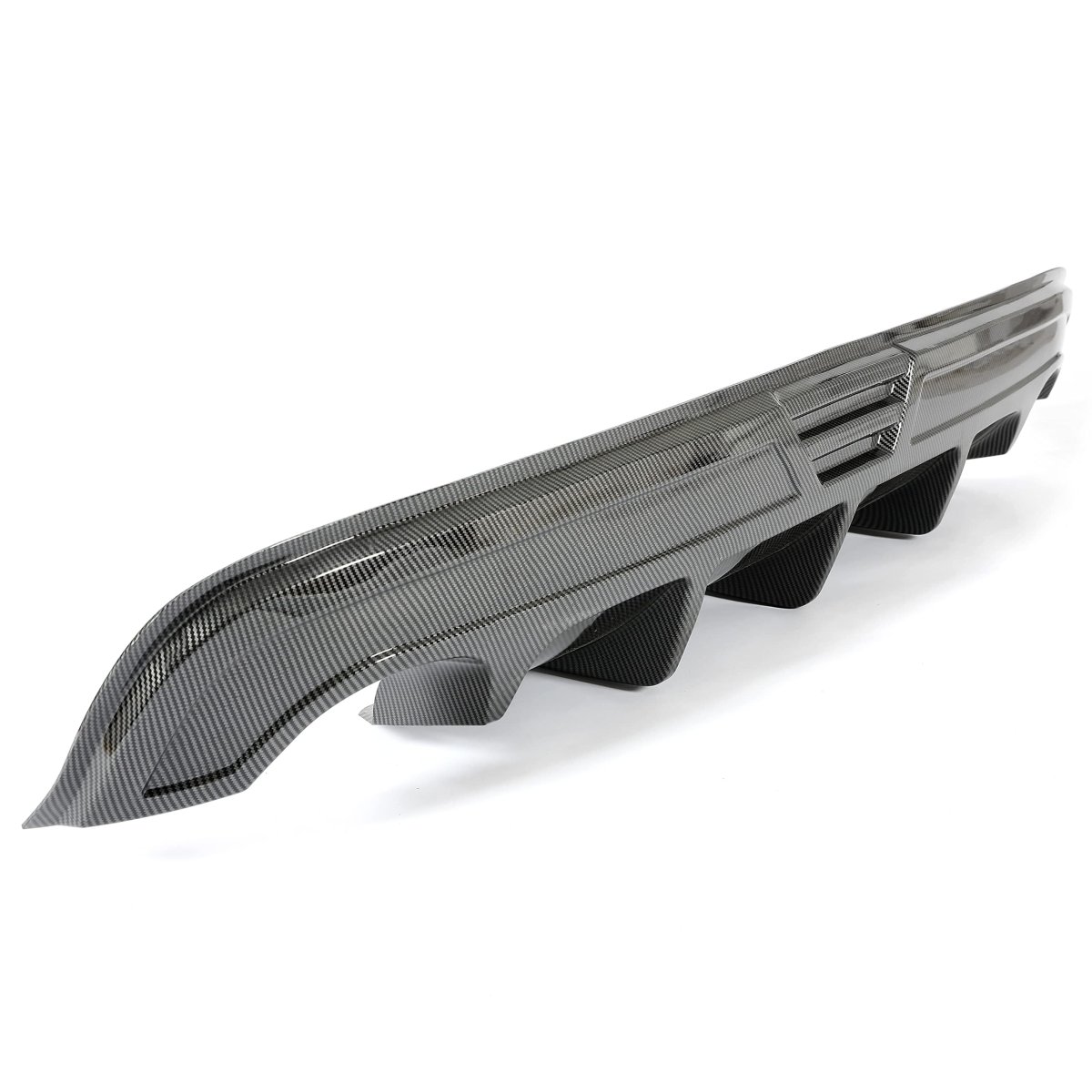 Rear Bumper Diffuser For 2016 2018 Nissan Altima Carbon Fiber Color Abs Plastic Lower Lip Spoiler Splitter Shark Fins Valance