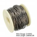 Uxcell 0 7mm 21awg Heating Resistor Wire Wrapping Nichrome Resistance Wires For Elements 65 6ft