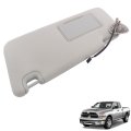 Gray Sun Visor Left Driver Side For Ram 1500 2500 3500 Pickup 4 Door 2013 2014 2015 2016 2017 2018 With Mirror 