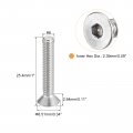 Uxcell 8-32x1 Flat Countersunk Head Socket Cap Screws 50pcs 304 Stainless Steel Hex Full Thread Bolts