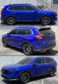 Premium Luxury Smoke Tinted Window Visor Rain Guard W Clips Chrome Trim Compatible For 2023 2024 Honda Crv Cr-v