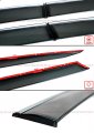 Premium Luxury Smoke Tinted Window Visor Rain Guard W Clips Chrome Trim Compatible For 2023 2024 Honda Crv Cr-v