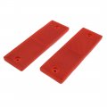 Uxcell 2pcs 14 5cm Long Red Plastic Self Adhesive Reflector Plate For Car Truck Safety