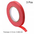 Uxcell 3pcs 10mm 0 4 Inch Wide 20m 21 Yards Masking Tape Painters Rolls Red