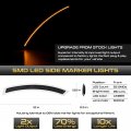 Vipmotoz Full Led Strip Front Side Marker Lights Fender Parking Lamps Compatible With 2014-2018 Bmw F15 F85 X5 Chrome Housing
