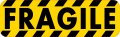 Stickertalk Fragile Vinyl Sticker 10 Inches By 3 