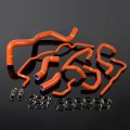Silicone Radiator Hose Kit For 99-06 Volkswagen Golf Mk4 1 8t Turbo Deep Orange With Clamps 