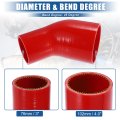 45 Degree 3 0 Inch To 4 Id 4ply Car Elbow Reducer Silicone Hose Coupler Intercooler Tube Intake Piping Red 76-102mm