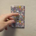 Mimi Flowers Floral Garden Plastic Wall Decor Toggle Light Switch Plate Cover 