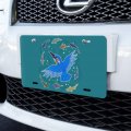 Graphics More Kingfisher Bird Swimming With Fish Novelty Metal Vanity Tag License Plate