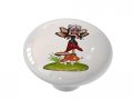 Gotham Decor Ladybug Fairy On Mushroom Ceramic Drawer Knob 