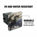 Rogue Dragon Winter Mountain Top Trailer Hitch Cover Plug Insert For 2 In Receivers Modern Black Abs Plastic Tow Protector