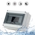 Qwork 8 Way Circuit Breaker Mcb Distribution Protection Box Ip65 Waterproof Abs Plastic Electrical And Transparent Cover