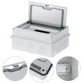 Qwork 8 Way Circuit Breaker Mcb Distribution Protection Box Ip65 Waterproof Abs Plastic Electrical And Transparent Cover