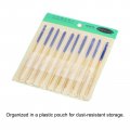 Uxcell Diamond Needle Files 4mm X 160mm Titanium Coated Round Hand Tool With Tpu Handle For Metal Stone Wood 10pcs