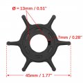 Uxcell Boat Outboard Water Pump Impeller Neoprene Black For Honda 8 10hp