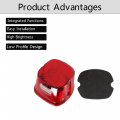 Waltyotur Red Tail Light Motorcycle Rear Taillights With Brake License Plate Lights Replacement For Dyna Flst Fxstb Fxst Models
