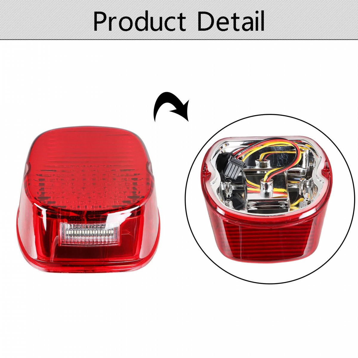 Red Tail Light Motorcycle Rear Taillights With Brake License Plate Lights Replacement For Dyna Flst Fxstb Fxst Models
