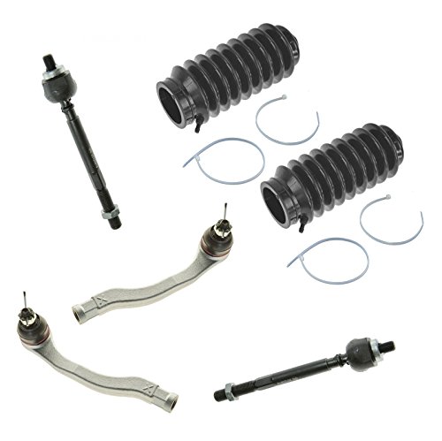 Front Steering Kit For 1997-2001 Honda Crv 6 Piece Set With Inner And Outer Tie Rods Rack Pinion Bellows Am-590456084
