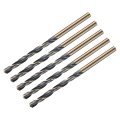 5pcs Straight Shank Twist Drill Bits 3 8mm Gold Titanium Black Nitride Coated High Speed Steel Hss 41 With 3 For Stainless 