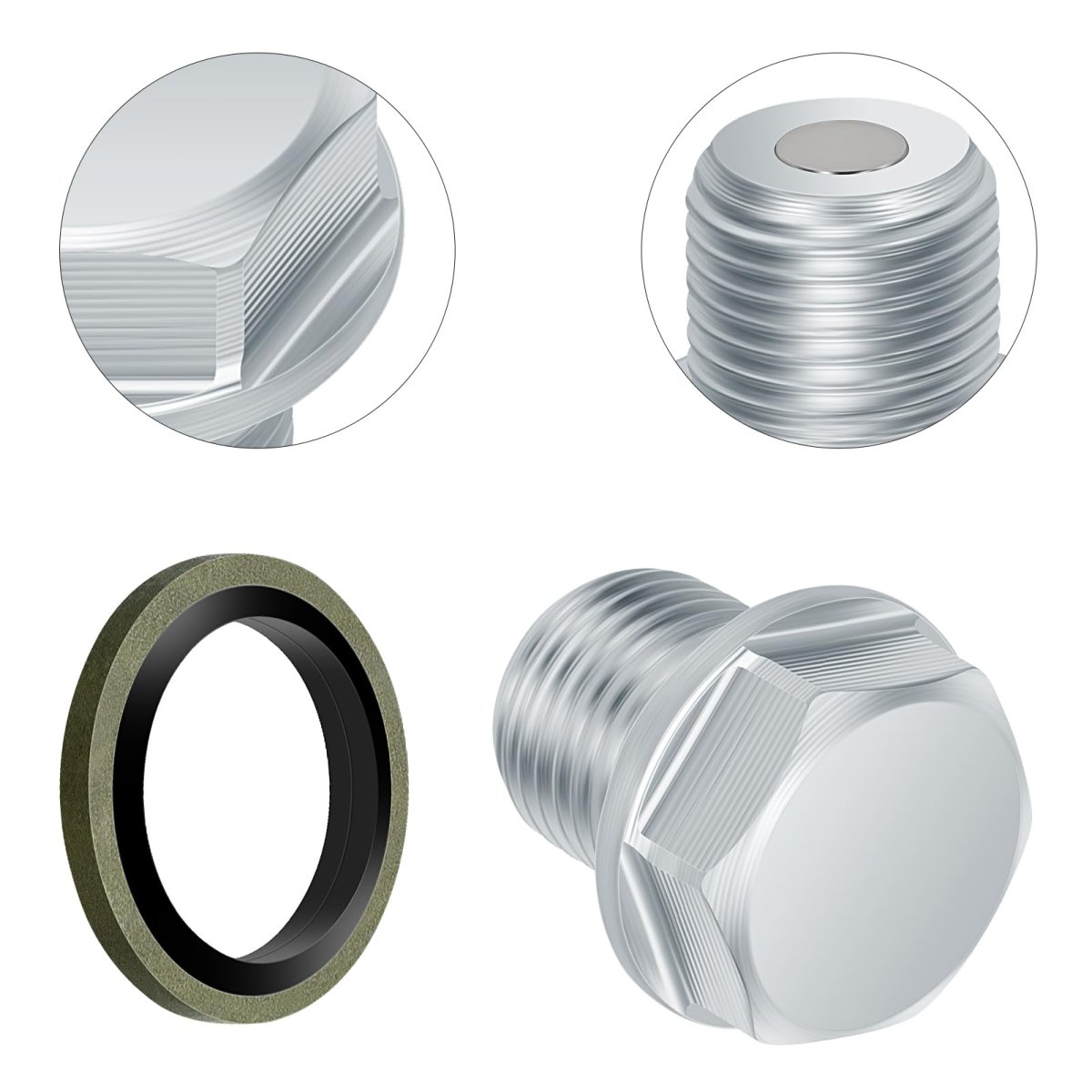 Oil Drain Plug And Gasket For Suzuki Burgman 650 Gsx R600 R750 Hayabusa Gsx1300r Boulevard M109r B King Gsx1300bk 09247-14036