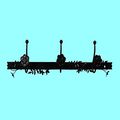 Decorative Triple Hook Black Rose Wrought Iron Renovators Supply 