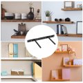 Uxcell Floating Shelf Bracket 12 Inch Wall Mounting Blind Support Hidden For Wood Shelves Black