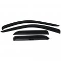 Ikon Motorsports Tape On External Window Visor For 2002-2009 Dodge Ram Quad Cab Slim Style A Grade Acrylic Unpainted Black Sun 