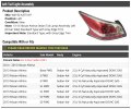 Marketplace Auto Parts Left Driver Side Tail Light Assembly Standard Type With Grey Edge Trim Compatible 2013-2015 Nissan