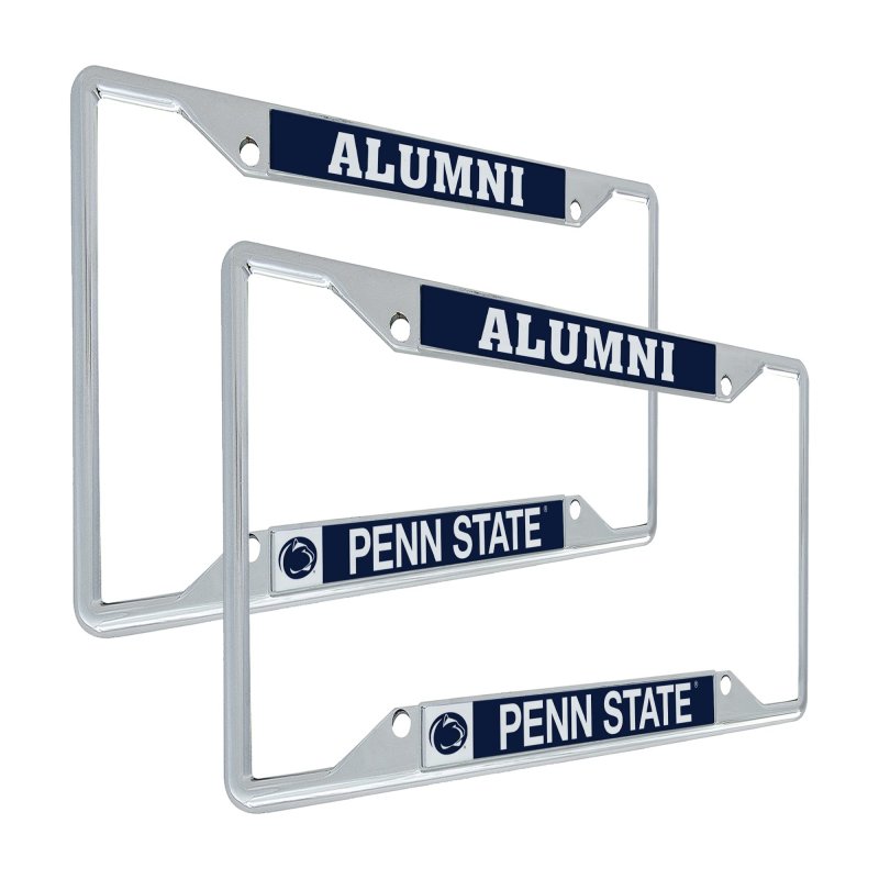 Penn State University Metal License Plate Frame For Front Or Back Of Car Officially Licensed Alumni 2-pack