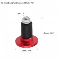 X Autohaux 1 Pair 7 8 22mm Motorcycle Hand Grips Handlebar End Slider Caps Plugs Aluminum Alloy Red
