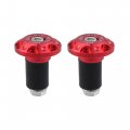X Autohaux 1 Pair 7 8 22mm Motorcycle Hand Grips Handlebar End Slider Caps Plugs Aluminum Alloy Red