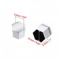 Uxcell 20pcs Silver Tone 21mm Car Wheel Hub Lug Nut Cap Screw Bolt Dust Cover Protector Plastic Universal Replacement