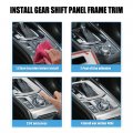 X Autohaux Car Gear Shift Frame Cover Trim Set Interior Decorative Protector For Mazda Cx-5 Cx5 2017 2018 2019 2020 2021 2022