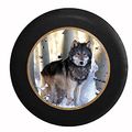 Pike Outdoors Full Color Grey Wolf In The Snowy Winter Birch Forest Spare Tire Cover Fits Suv Camper Rv Accessories Black 32 