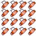 16 Pack 2 5 In Oval Led Side Marker Lights Amber Waterproof Trailer Clearance For Cab Roof And Running 12v Universal Mount 