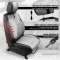Sport Series Full Set Automotive Seat Interior Covers Universal For Most Car Suv Truck Airbag Compatible Gray Leather