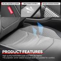 Sport Series Full Set Automotive Seat Interior Covers Universal For Most Car Suv Truck Airbag Compatible Gray Leather