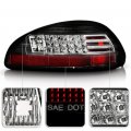 Acanii For 1997-2003 Pontiac Grand Prix Black Led Tail Lights Brake Lamps Pair Driver Passenger Side Replacement