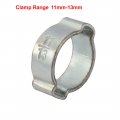 Uxcell 20 Pcs Zinc Plated Iron 11mm-13mm 2-ear Hose Clamp For Fuel Air Water Pipe