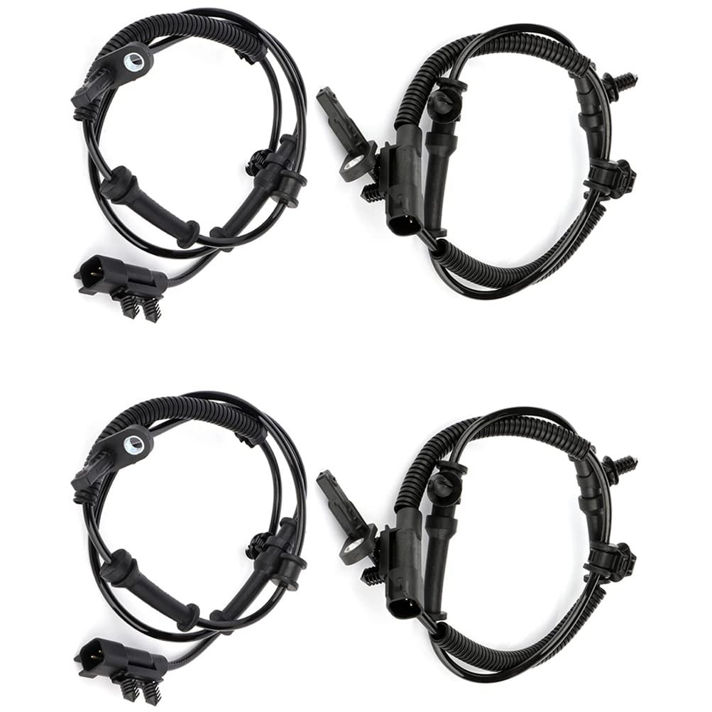 4pcs Abs Wheel Speed Sensor Set Front And Rear For Dodge Durango 2011 2012 2014 2015 Jeep Grand Cherokee 2016 Als2059 Als2064