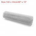 Uxcell 40 X13 Car Grille Mesh Aluminum Alloy Sheet Grid Universal Body Bumper Rhombic Grill Hole 10x20mm Silver Ton