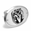 Ipick Image Made For Ram 2019 Up 3d Logo On Brushed Oval Billet Aluminum 2 Inch Tow Hitch Cover
