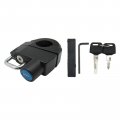 Universal Motorcycle Motorbike Helmet Lock Metal 25mm Black With 2 Keys Set 