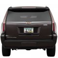 Ipick Image For Cadillac Escalade In 3d On Silver Real 3k Carbon Fiber Finish Abs Plastic License Plate Frame